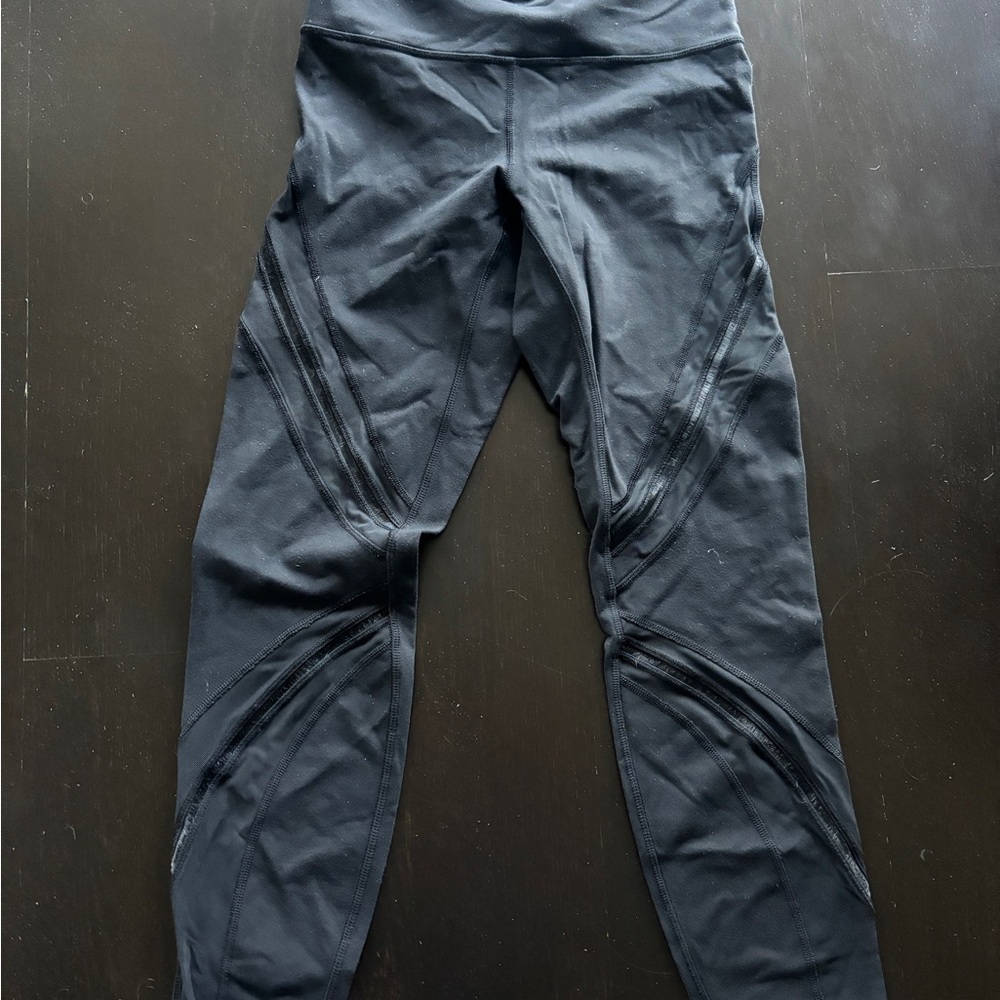 Lululemon wunder under cropped with mesh